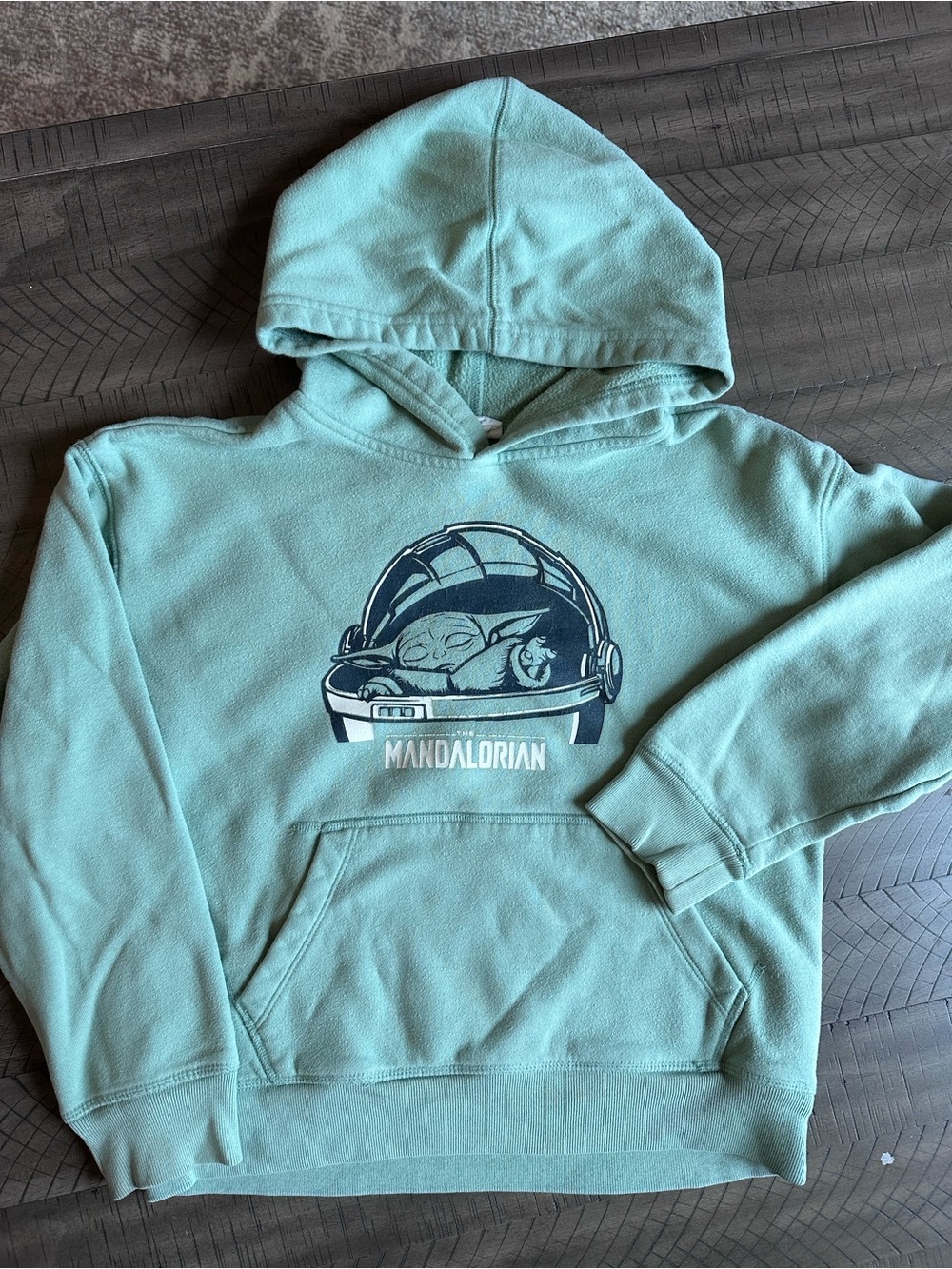 GAP Light Mint Green Mandalorian Grogu Pullover Hoodie